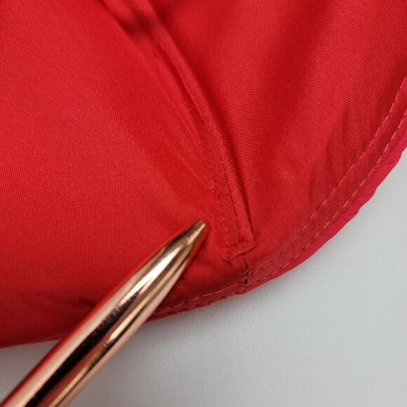 Mori Lee Strapless Red Dress Faux Wrap Chiffon 14 683 - Picture 12 of 16